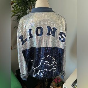 Detroit lions jacket women large new sequin jacket